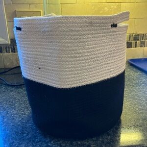 Mia Melange Black and White Woven Basket